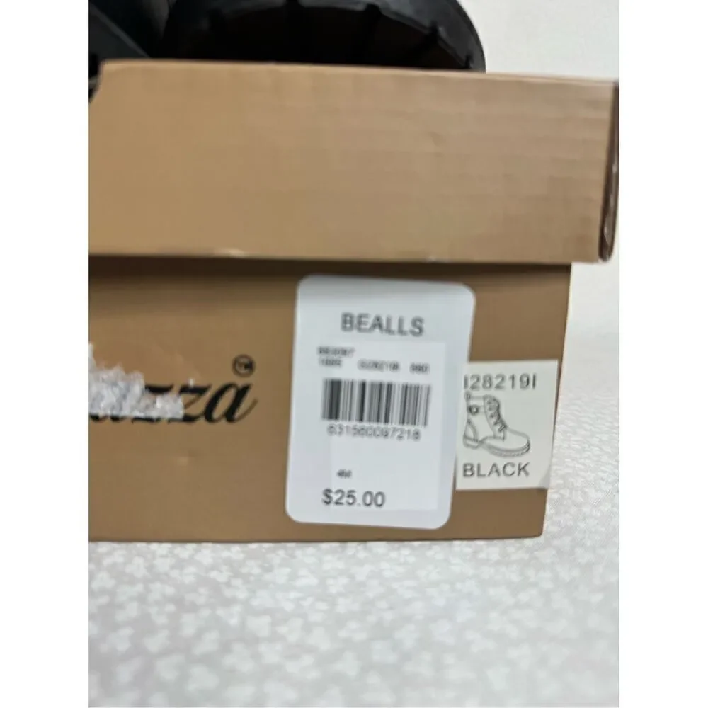 REGAZZA GIRLS BOOTS SIZE 4 LACE UP COMBAT Boots in BLACK